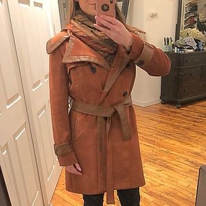 Vitamin A Burnt Orange Double Breasted Jacket Sz M